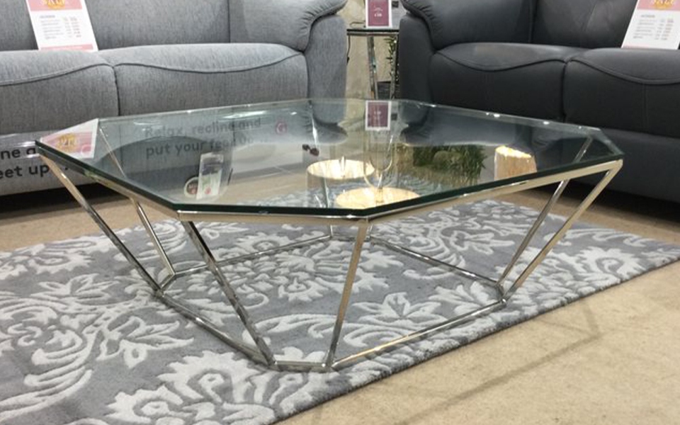 Barion Square Coffee Table
Chrome & Glass
W:105cm D:105cm H:37cm
Was £598 Now £349